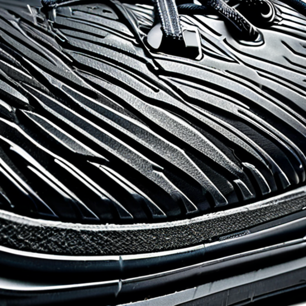 러닝화 밑창 유형 비교 - Road Running Shoe Outsole Close-up**
"Close-up of a BRS 1000 road running shoe outsole, showing the...