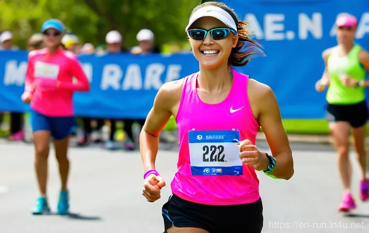 러닝 대회 사진 서비스 이용법 - **Pre-Race Photo Game Plan: Confident and Vibrant Runner**
"A female runner in her late 20s, wit...