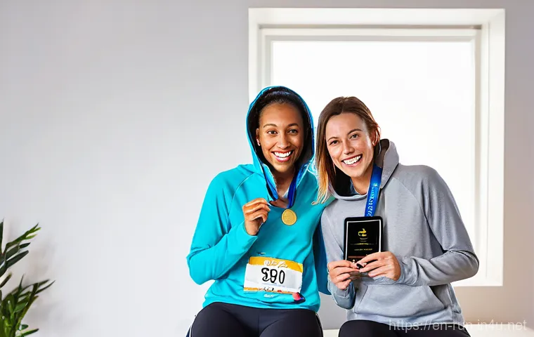 러닝 대회 사진 서비스 이용법 - **Strategic Smiles: Mid-Race Triumphant Moment**
    "A male runner in his mid-30s, captured mid-str...