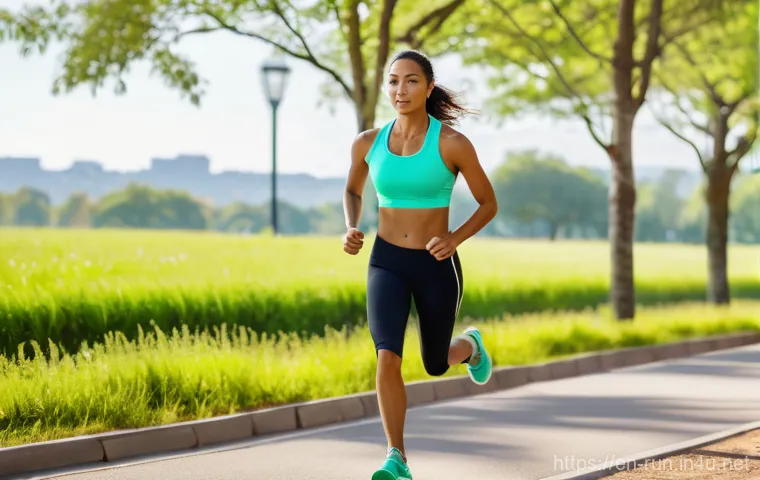 러닝화 내구성 비교 - **Prompt:** A fit, adult runner of diverse ethnicity, wearing a vibrant, modern running outfit (athl...