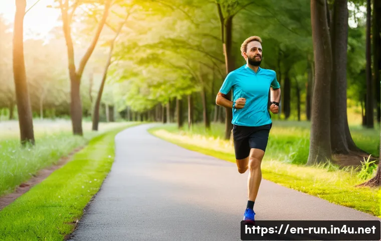 러닝 초보자의 흔한 실수 - A young adult runner warming up outdoors in early morning light, performing dynamic stretches like l...